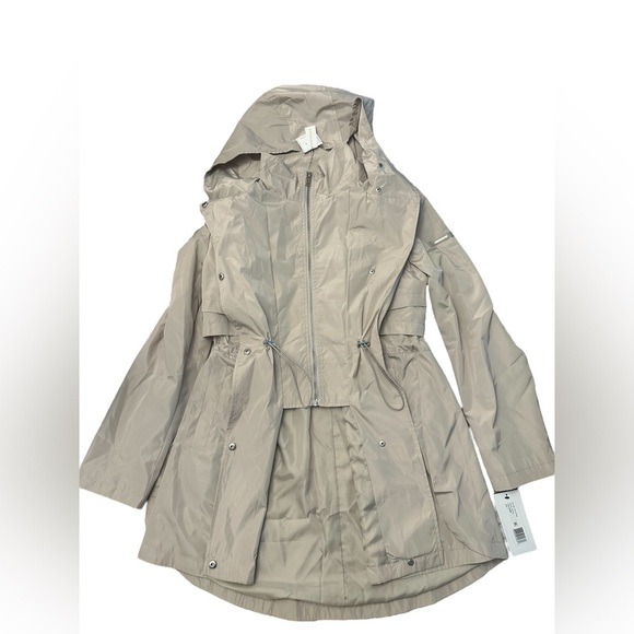 Via Spiga Water Resistant Packable Rain Coat Jacket Womens Large NWT - Picture 8 of 11